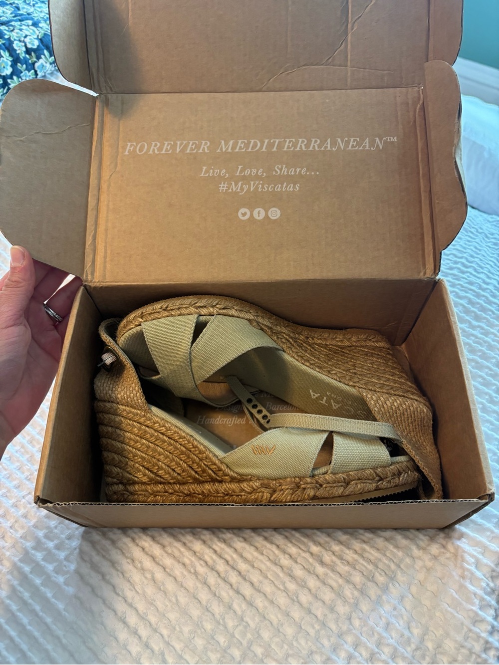 Viscata Barcelona Aiguablava wedge-beige, EU 40, like new
